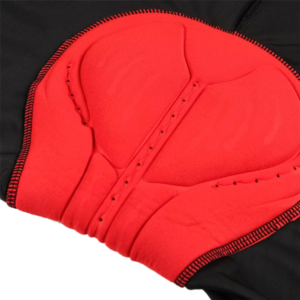 Comfortable 80% Polyester + 20% Spandex Black and Red Grid Summer Cycling Shorts for Outdoor Sports
