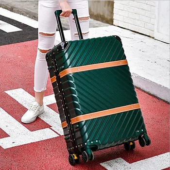 

Suitcases and travel bags 20/22/24/26/29 inch Aluminum frame Anti-impact PC Luggage bag High quality business Carry on luggage