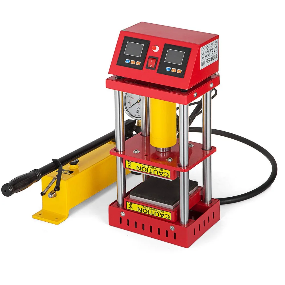 

15Ton High Pressure Manual Hydraulic Rosin Press 12x12cm 4.7x4.7" Dual Heating Plates Oil Extractor Rosin Press Machine AR1701