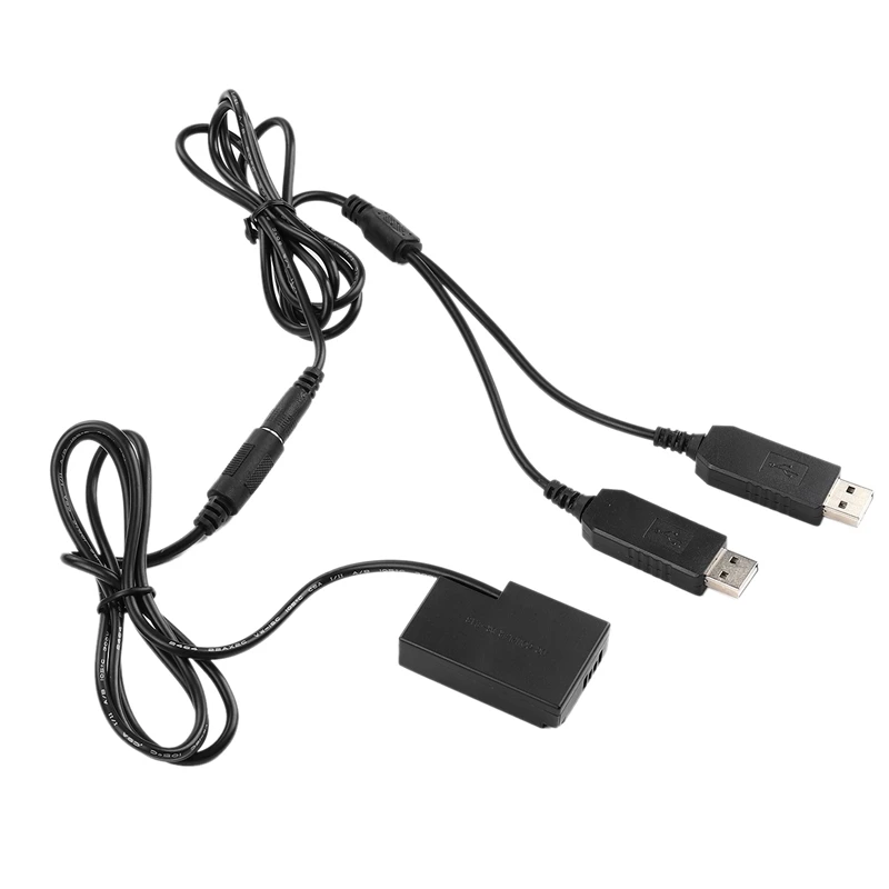 

Dual USB Power Adpater DC Coupler Replacement DR-E17 Dummy Battery Pack for Canon 77D 200D 750D 760D 800D Cameras