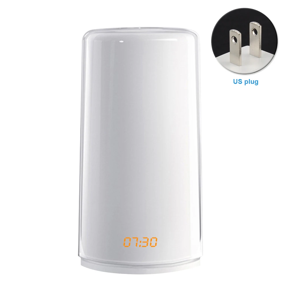 Decorative Sunset Sunrise Office Color Changing Desktop Dimmable Alarm Clock Practical Night Light Home Table Lamp Touch Control