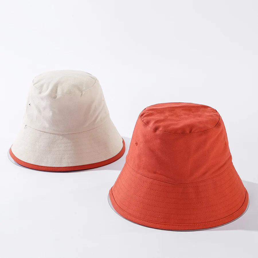 

New spring and autumn double-sided wear pure cotton fisherman hat fashion all-match basin hat summer outdoor sunscreen hat