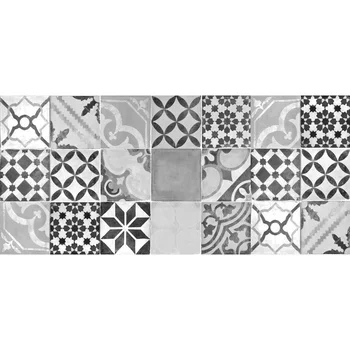 

Carpet VINYL Printed PVC Vinyl EASY Cleaning Non-Slip Cushioned HYDRAULIC TILE GRAY