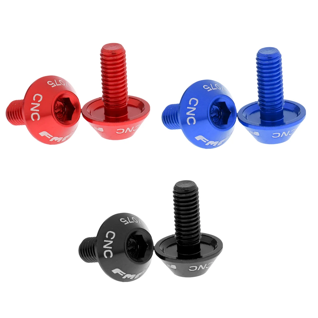 6 Piece Aluminum Alloy Bike Water Bottle Cage Allen Key Bolt 5 x 12mm Screws Water Bottle Rack Accessories