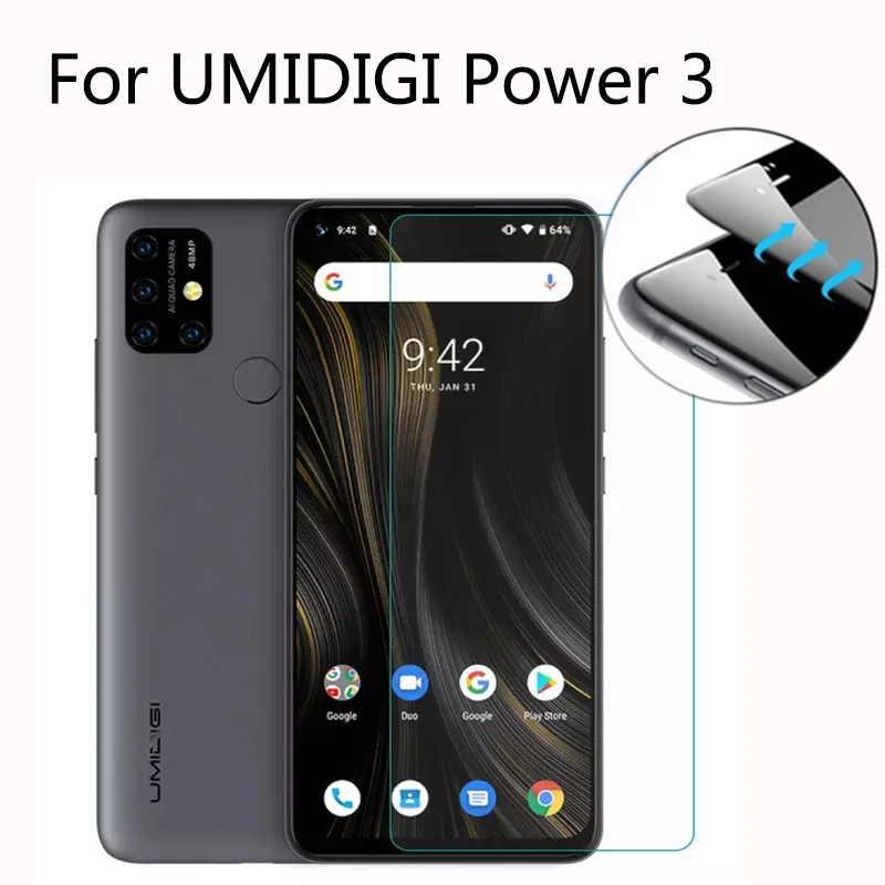 Закаленное стекло 2.5D 9H для UMIDIGI Power 3 Защитное экрана защитная пленка 6 53 дюйма