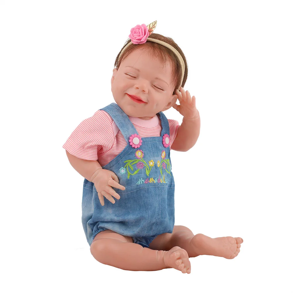 Кукла Reborn Girl 20 дюймов силиконовая Реалистичная игрушка Boneca для детей куклы