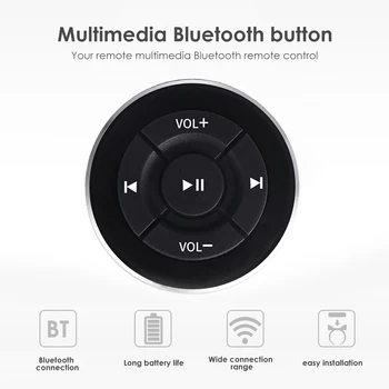 

Universal Car Steering Wheel Bluetooth Remote Control for Android IOS Smart Phone Steering Wheel Bluetooth Remote Control