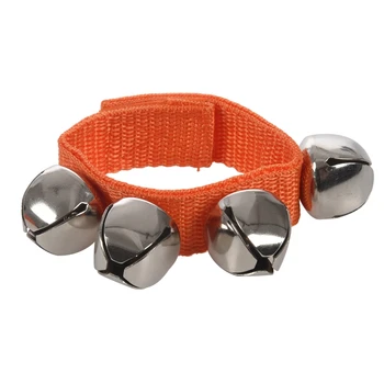 

1 Pair Wrist/Ankle Bells Instrument Toys for Baby Kids - Orange, L