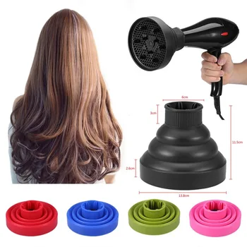 

Universal Portable Travel Folding Silicone Hair Dryer Blower Hood Diffuser Hairdresser Tool Telescopic Dryer Hood Hair Drying