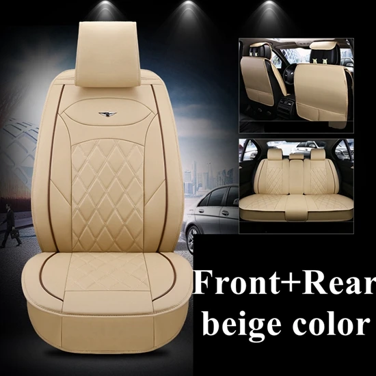 Чехол для автокресла Nissan Juke qashqai j10 qashqai j11 Mitsubishi outlander asx Renault duster logan Sandero Seat Ibiza altea - Название цвета: beige standard