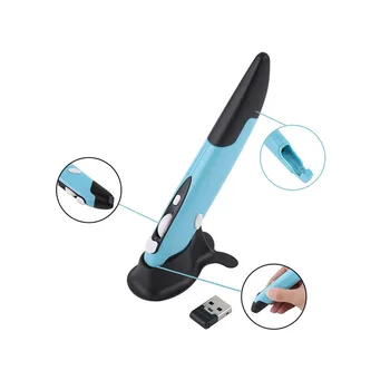 

Usb Mini Mouse Wireless Adjustable Dpi Wireless Usb Optical Presenter Pen Mouse 2.4g 4keys Creative Vertical Pen Shape Mouse