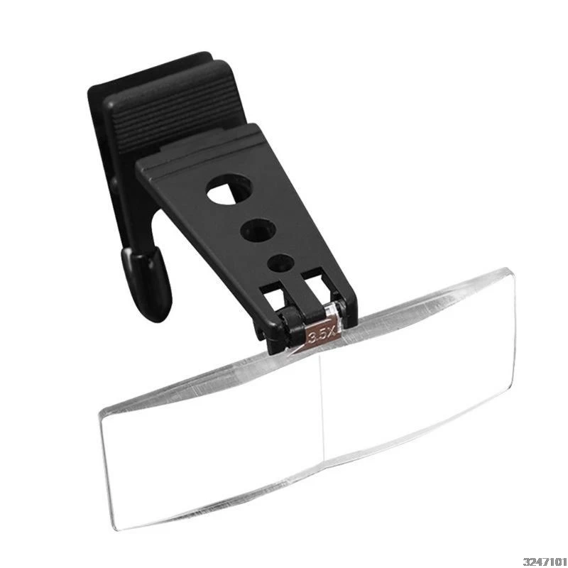

Hot Magnifier Folding Handfree Clip On Clear Magnifying Glasses Lens Precise