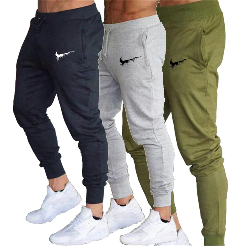

2019 Autumn new men's trousers solid color sports pants sports training pants gym quality running jogging pants fitness pant men