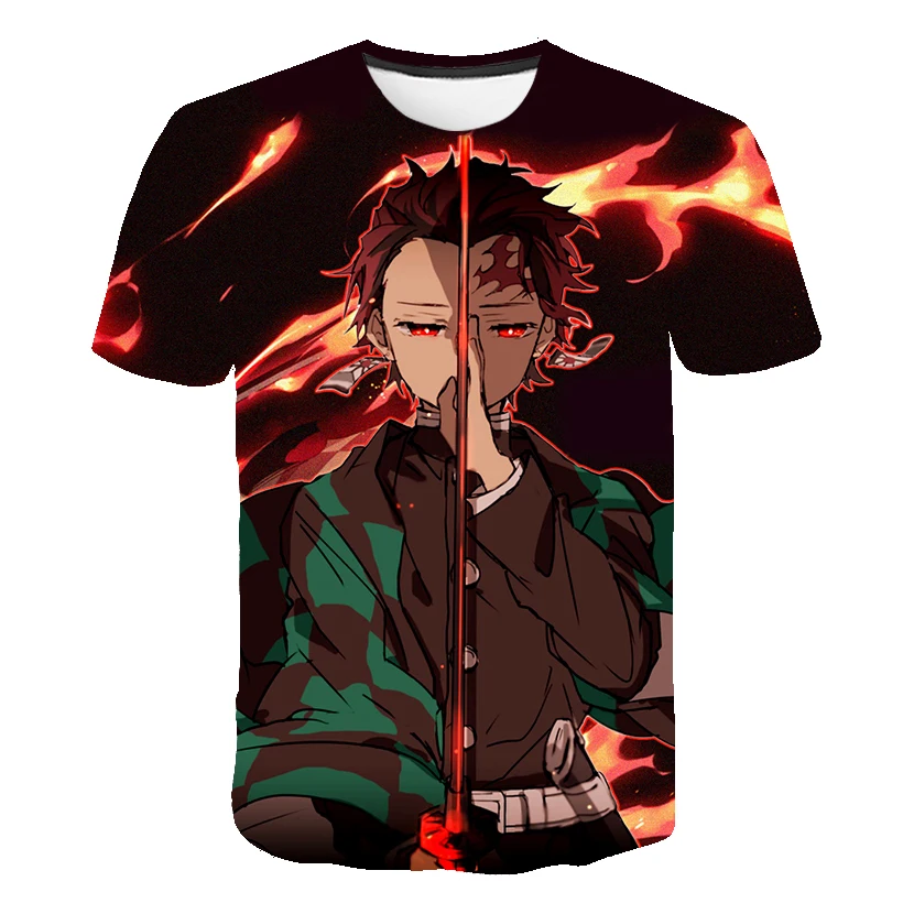 

Demon Slayer T Shirt Kids Kawaii Summer Top 2020 Cartoon T-shirt Kimetsu No Yaiba Funny Demon Blade Boys Tshirt Children Clothes