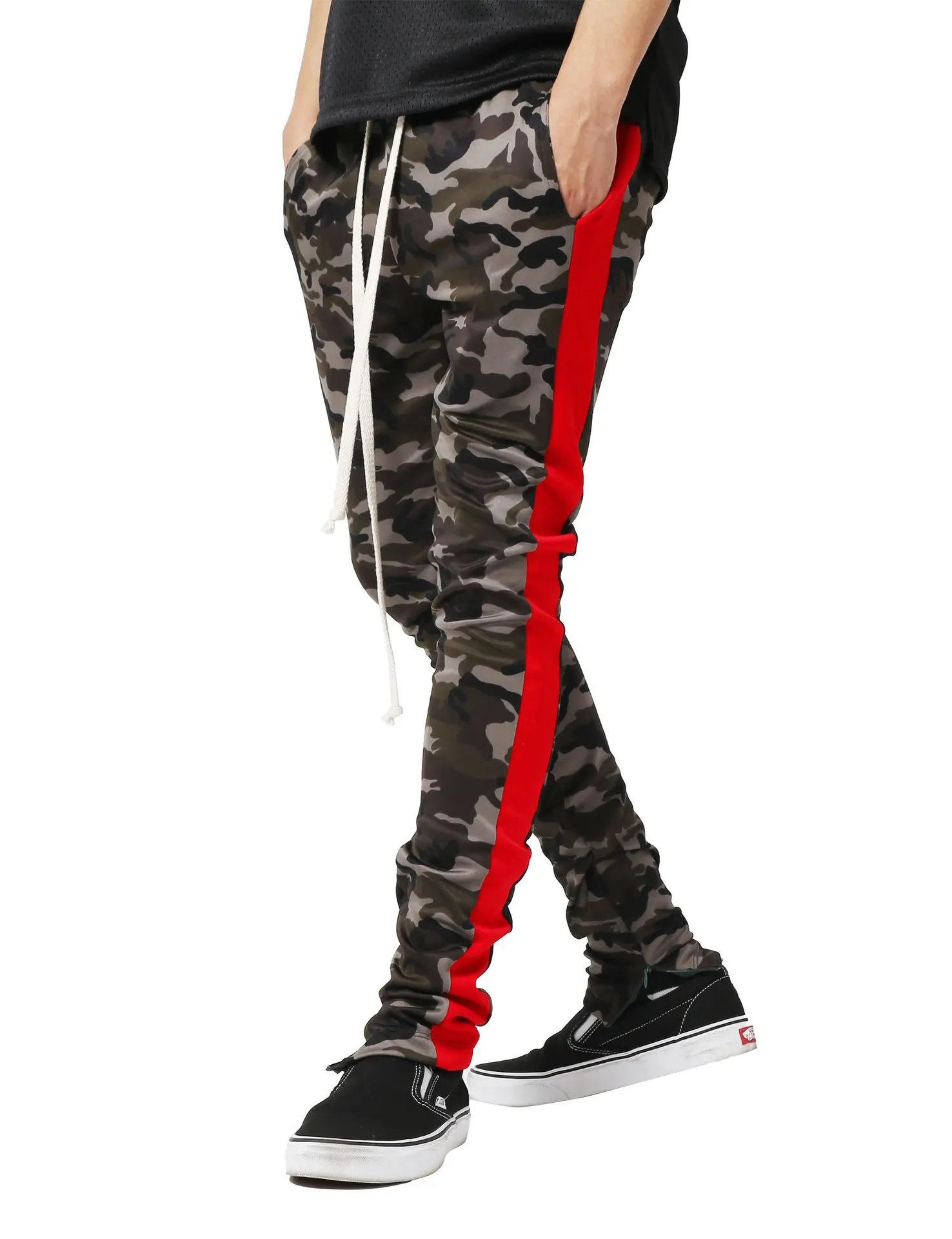 CYSINCOS осенние Брендовые мужские Модные Военные Брюки карго с несколькими карманами, мешковатые мужские брюки, повседневные брюки, комбинезоны, камуфляжные штаны - Color: Red