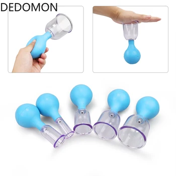 

Blue Rubber Vacuum Cans For Massage PC Suction Cup Anti Cellulite Vacuum Massager Therapy Suction Cup Kit Family Chinese Cupping