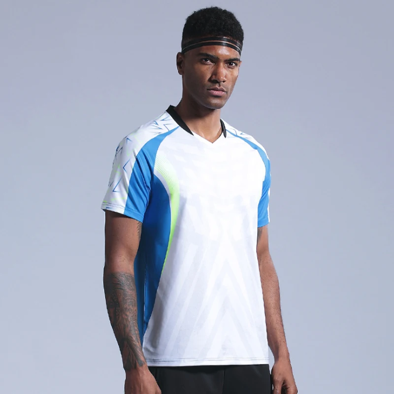 Теннисная рубашка для мужчин и женщин быстросохнущая дышащая рубашка для бадминтона, настольного тенниса, уличная спортивная одежда для тренировок и фитнеса, футболки - Цвет: Смешанный цвет