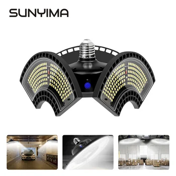 

SUNYIMA Garage Lamp Deformation Round 120W LED Workshop Light Waterproof IP65 Industrial Lamp Ceiling Light