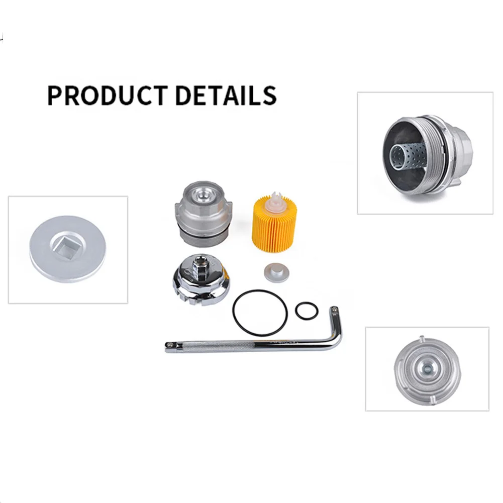 

Car Housing Cap Removal Oil Filter Kit With Plug Repair Aluminum Wrench Tool Engine Durable Accessories For Lexus 15620-31060