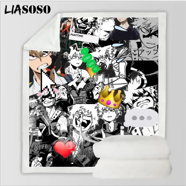My Hero Academia Blanket 3D Print Anime Adult Fleece Quilt Teens Travel Sofa Keep Warm Child Throw Plush Blankets Bedspread B13 13
