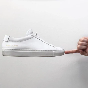 

Vulcanized Shoes Female Leather White Shoes Women Spring /Autumn Sneakers Women Flat Canvas Casual Shoes Women Zapatos de mujer