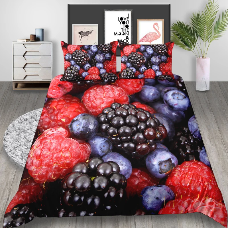 Thumbedding Berry Bedding Set King Size Sweet Creative 3d Duvet