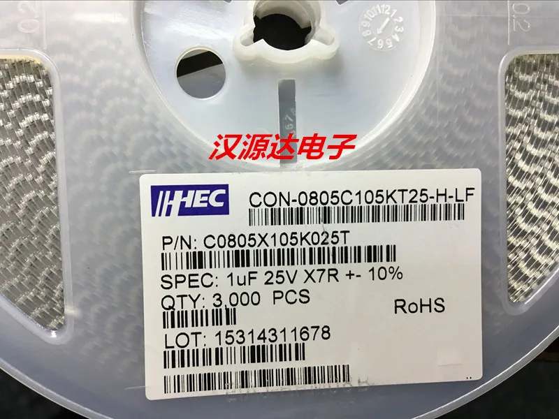 50 шт./лот SMD конденсатор 0805 105K мкФ 10% X7R 25V C0805X105K025T 100% новый и оригинальный |