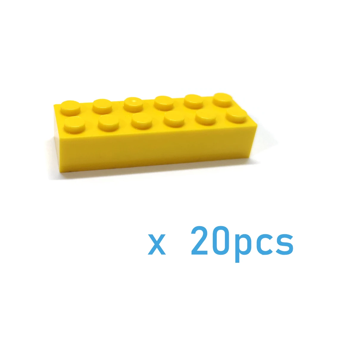 20pcs 두꺼운 2x6 DIY 빌딩 블록 피규어 벽돌 점 교육 크리 에이 티브 크기 어린이를위한 2456 플라스틱 장난감과 호환 가능