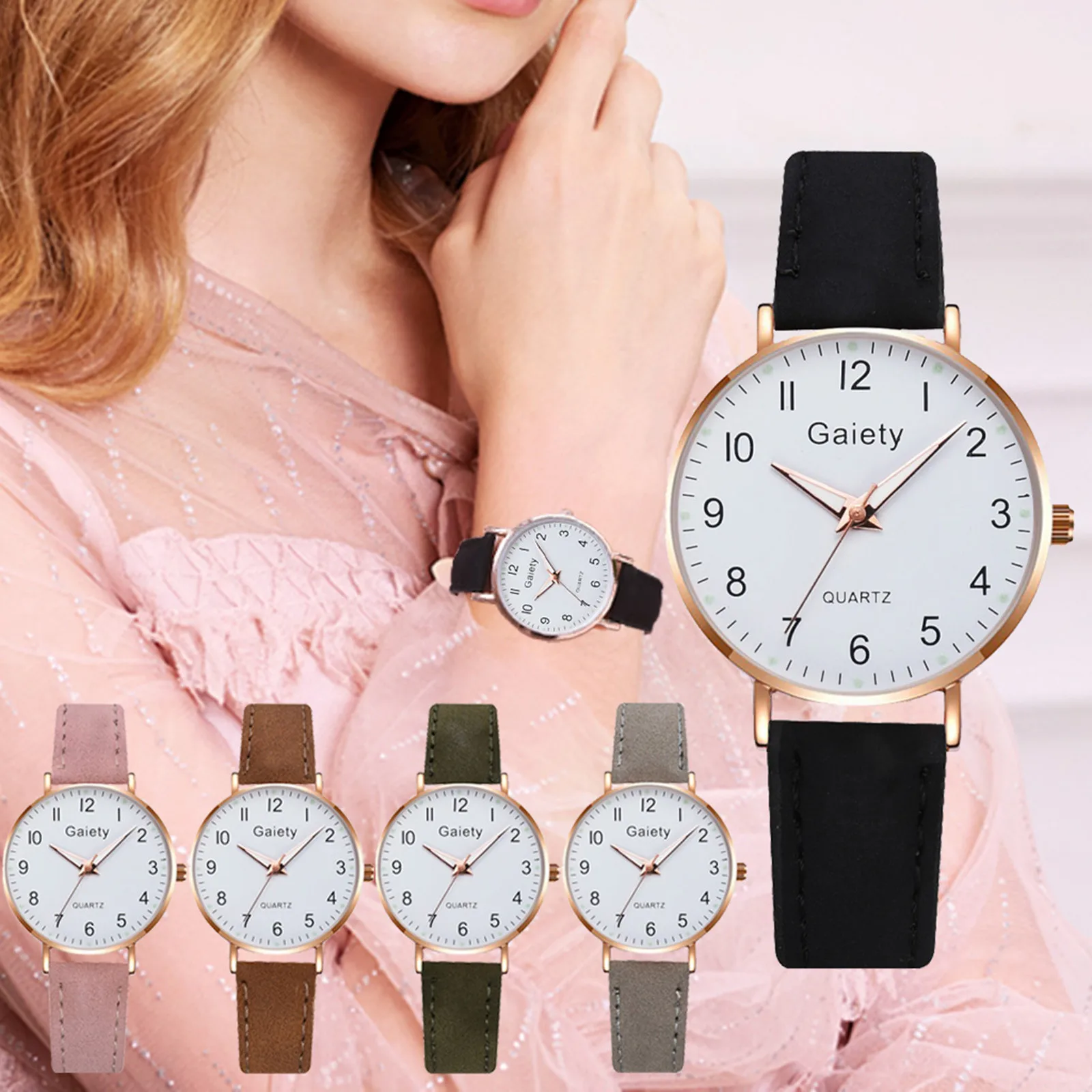Reloj de lujo de cuarzo luminoso para mujer, elegante, con correa analógica