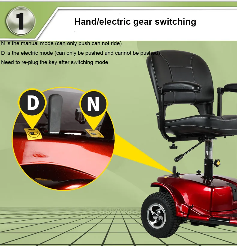 Flash Deal Elderly travel four-wheeled bicycle double disabled electric car elderly intelligent pick up children 11