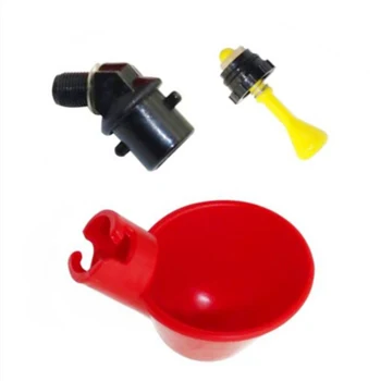

Automatic Chicken Drinker Cups Plastic Poultry Birds Waterer Water Drinking