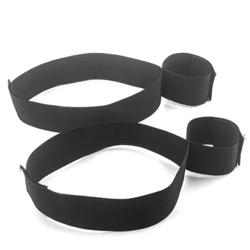 Adults Erotic Bondage Bed Games Sex Equipment Set of Nylon Restraints Handcuffs Ankle Cuffs for Fetish Bdsm Slave Role Play Toys 3