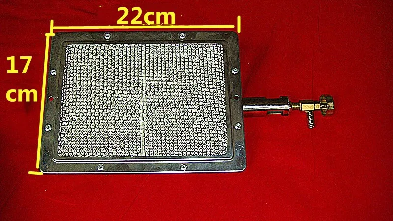 22 17cm Высококачественная керамическая плита горелка с инжетором(соплом) инфракрасная горелка газа для барбекю, кебаба, жарки и т. Д - Цвет: 22 17cm