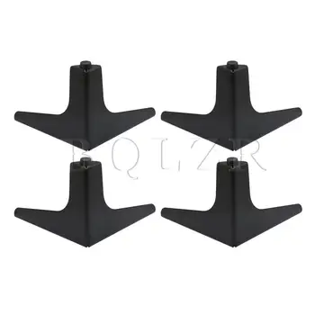 

BQLZR 4pcs 13x13x10cm Stainless Steel Black Furniture Feet Sofa Stand