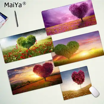 

Maiya Cool Fashion love Heart tree poppies Sunrises and sunsets Locking Edge Mouse Pad Game Rubber PC Computer Gaming mousepad
