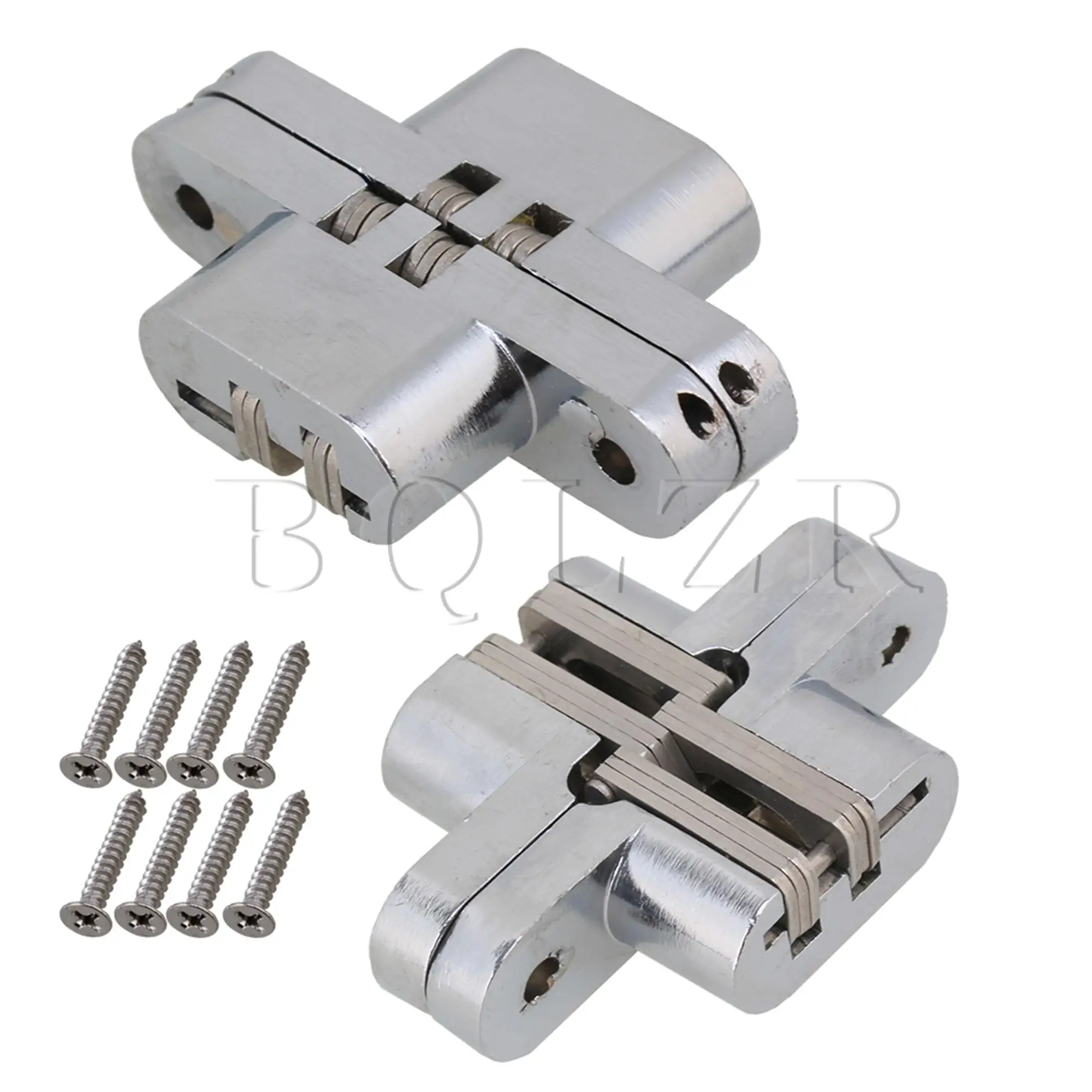 BQLZR 2 x Durable Hidden Cross Hinge Invisible Concealed Hinges #5