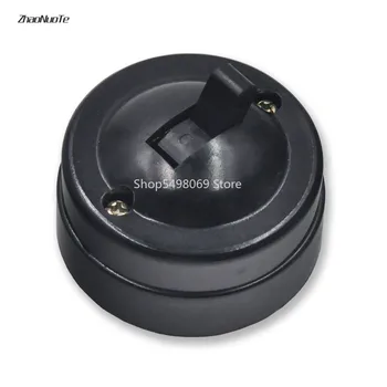 

Retro Toggle Switch Round Surface Mounted Wall Light Switch Old Style 6A250V AC Momentary Push Button