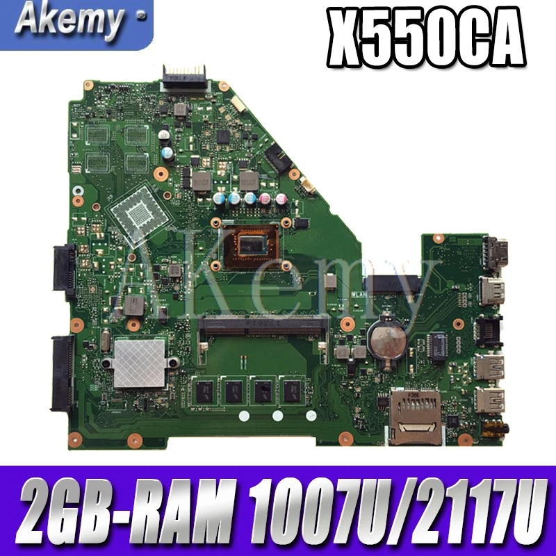 Akemy X550CC Laptop Moederbord Voor Asus X550CA X550CL R510C Y581C X550C A550C Originele Moederbord 2GB-RAM 1007U/2117U Cpu Akemy X550CC Laptop Moederbord Voor Asus X550CA X550CL R510C Y581C X550C A550C Originele Moederbord 2GB-RAM 1007U/2117U Cpu