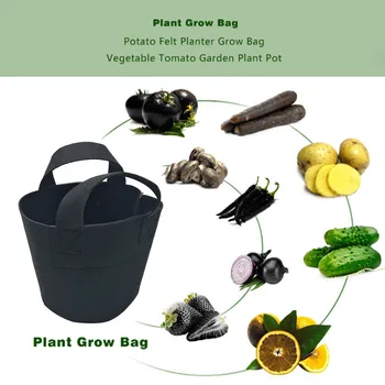 

Made of environmental materials10L Reusable Planting Bag Garden Vegetable Potato Felt Seedling Grow Bags