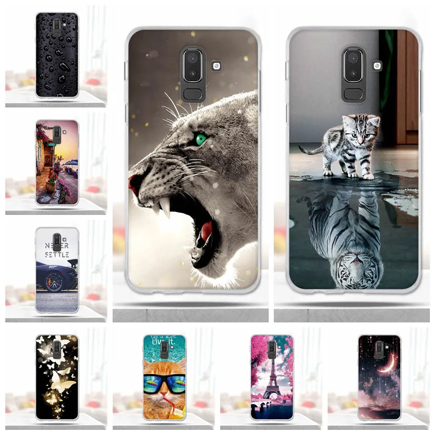 For Samsung Galaxy J8 2018 Case Cover Silicone J810F Soft TPU 3D Cute Painted | Мобильные телефоны и аксессуары