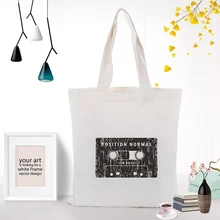 Текстовый Тип Холщовая Сумка Для Покупок Сумка на заказ Печать текстовый логотип DIY ежедневное использование Сумка экологическая многоразовая утилизация
