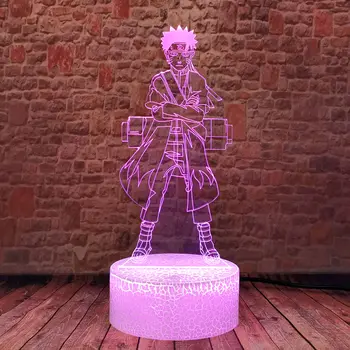 

Light-up 3D Illusion LED Sleeping Nightlight 7 Colors Changing Flash Lighting Naruto Anime action & toy figures Kids