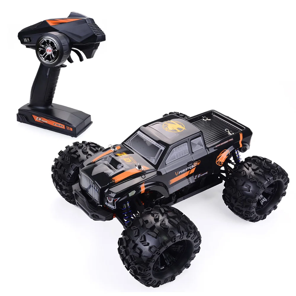 

ZD Racing MT8 Pirates3 1/8 2,4G 4WD 90 км/ч бесщеточный двигатель Радиоуправляемый автомобиль Монстр внедорожник-черный