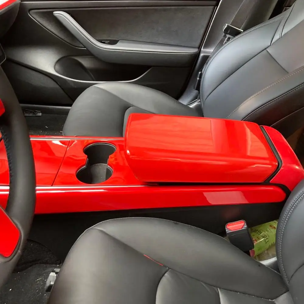 Подлокотник для центральной консоли Tesla модели 3 Y защитный декоративный чехол