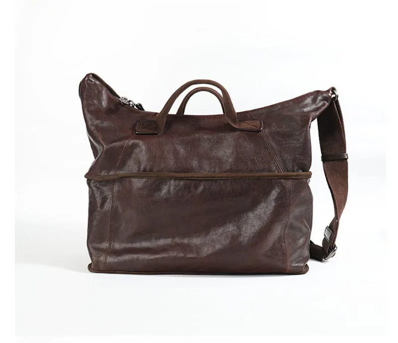 PNDME fashion genuine leather large capacity men's shoulder messenger bag multi-function soft real cowhide designer handbags