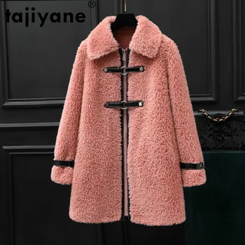 

Real Fur Coat Wool Jacket Autumn Winter Coat Women Clothes 2019 Korean Vintage Sheep Shearling Suede Lining Women Tops ZT3911