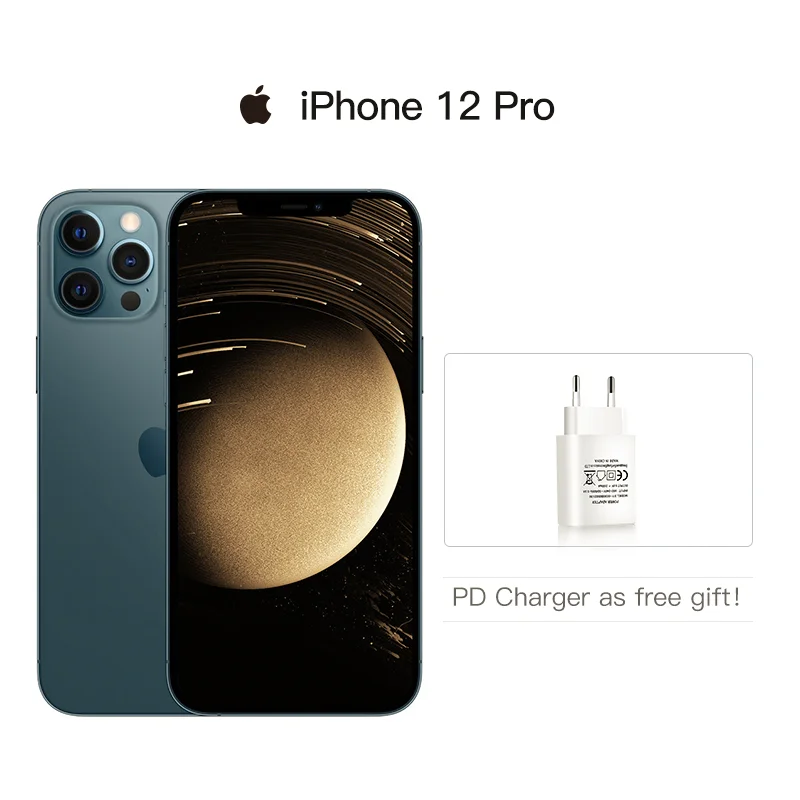 Unlocked Used iPhone 12 Pro/ iPhone 12 Pro Max 5G Smartphone 6.1''/6.7" XDR Display A14 Chip 12MP Triple Camera Mobile Phones 1