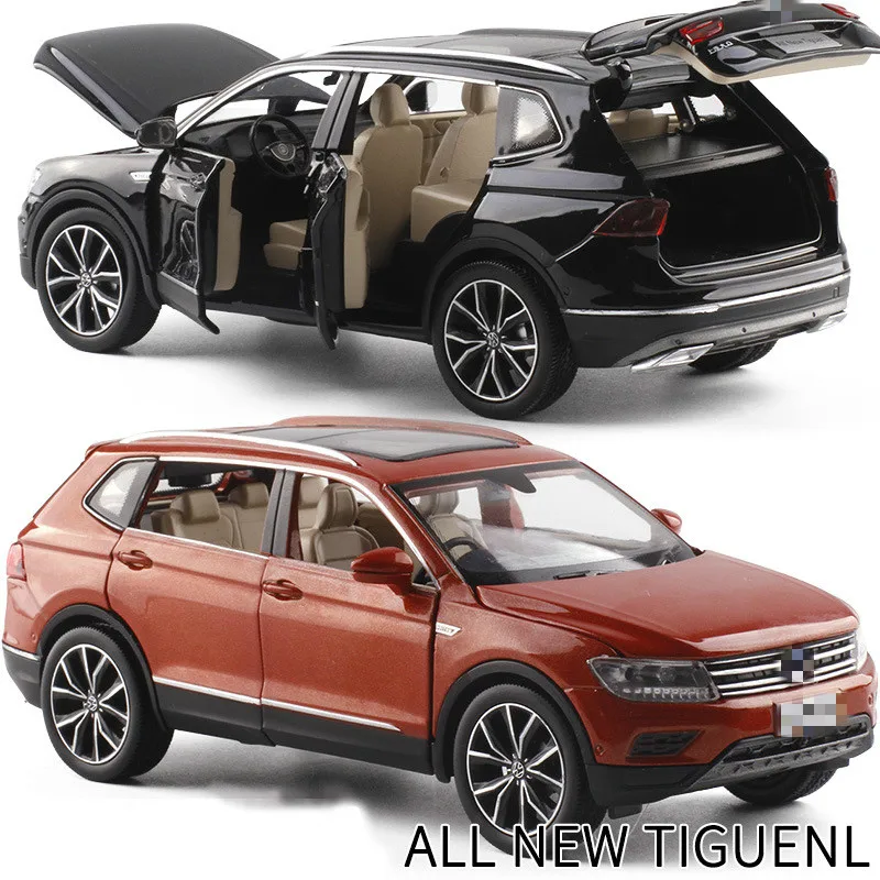 Модель автомобиля Volkswagen Tiguan L SUV модель из сплава со звуком светильник 6 дверей