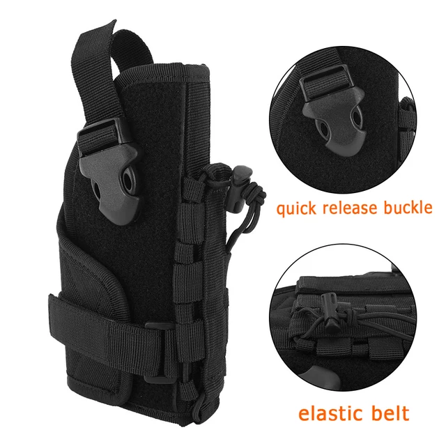Tactical Gun Holster Universal Molle Pistol Holder Military Modular Quick Release Handgun Bag Carrier for Hunting Shooting