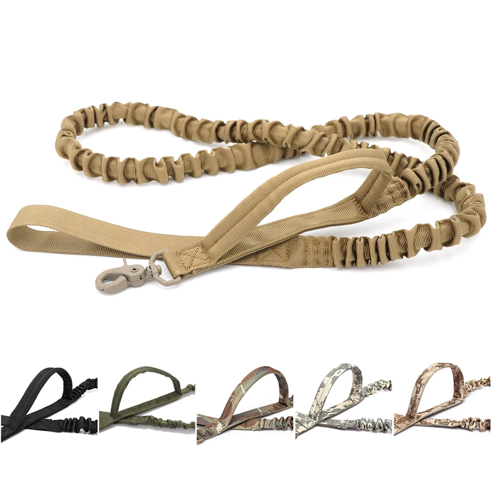Leads-Rope Leashes Training Tactical-Bungee Military Dog 2-Handle Cat-Dog-Pet